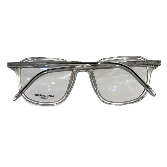 NEW Saint Laurent 53mm Transparent Round Optical Eyeglasses Beige - Picture 4 of 12